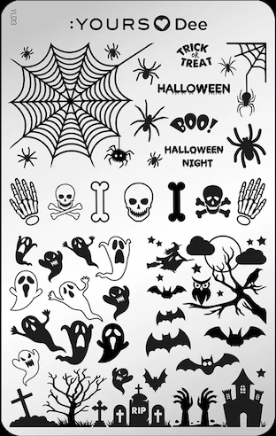 PLACA STAMPING DOBLE HALLOWEEN 143 (YOURS)  CND