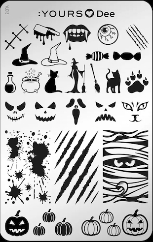 PLACA STAMPING DOBLE HALLOWEEN 143 (YOURS)  CND