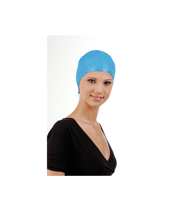 GORRO MECHAS CON GOMA AZUL (CLEARTIN) SIN