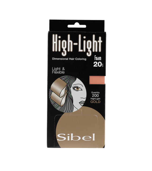 PAPEL PARA MECHAS HIGH-LIGHT FOAM 20cm DORADO SIN