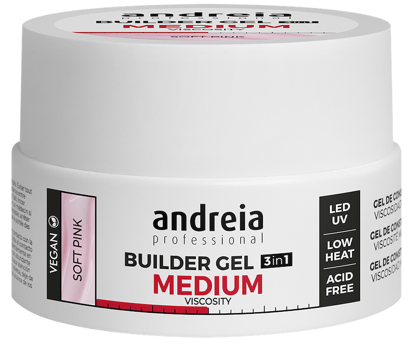 ANDREIA BUILDER GEL MEDIUM VISCOSITY SOFT PINK 22Gr