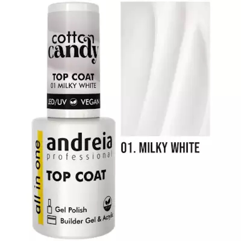 ANDREIA ALL IN ONE TOP COAT - COTTON CANDY MILKY WHITE 10,5ML