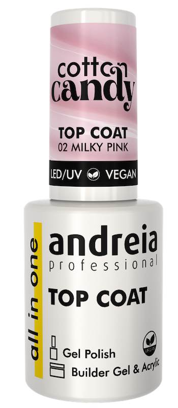 ANDREIA ALL IN ONE TOP COAT - COTTON CANDY MILKY PINK 10,5ML