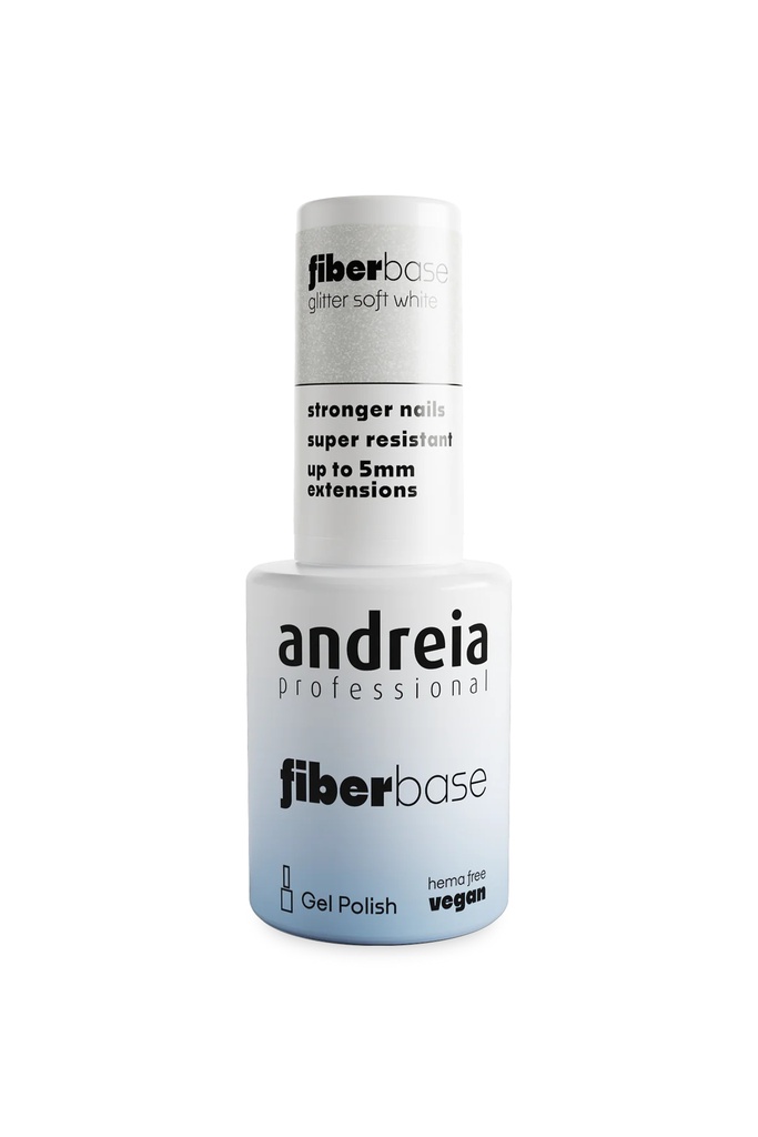 ANDREIA FIBER BASE GLITTER SOFT WHITE  10,5ML