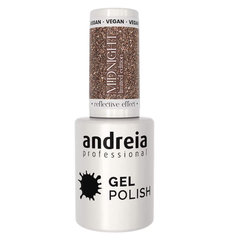 ANDREIA GEL POLISH MD2 - 10.5ML - MIDNIGHT - REFLECTIVE EFFECT