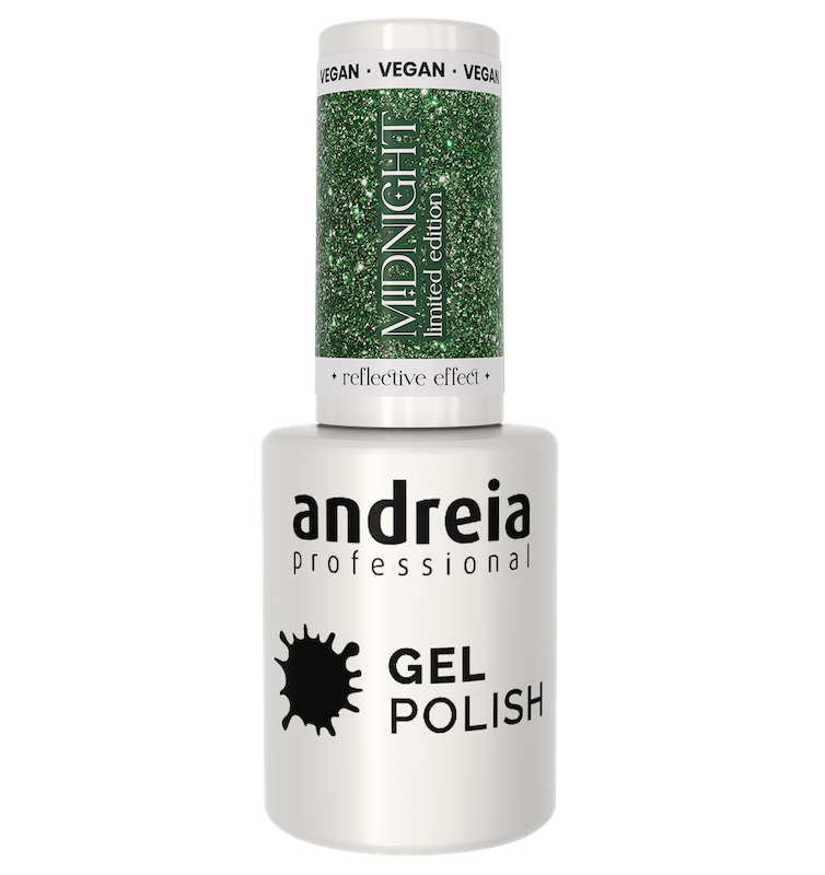 ANDREIA GEL POLISH MD4 - 10.5ML - MIDNIGHT - REFLECTIVE EFFECT