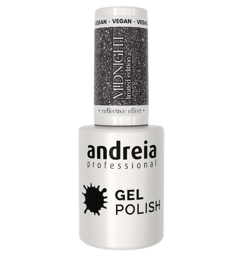 ANDREIA GEL POLISH MD5 - 10.5ML - MIDNIGHT - REFLECTIVE EFFECT