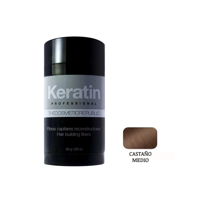 KERATIN PRO CASTAÑO MEDIO 25gr. (FIBRES KERATINA)THE