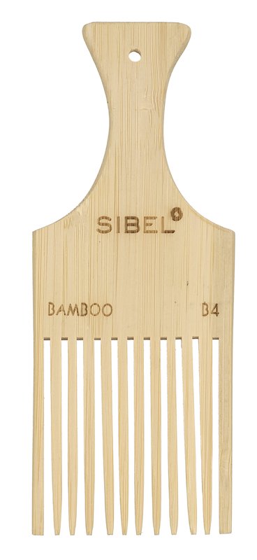 PEINE BAMBOO B4 AFRO ANTIESTATICO FUSTA 17,8cm SIN