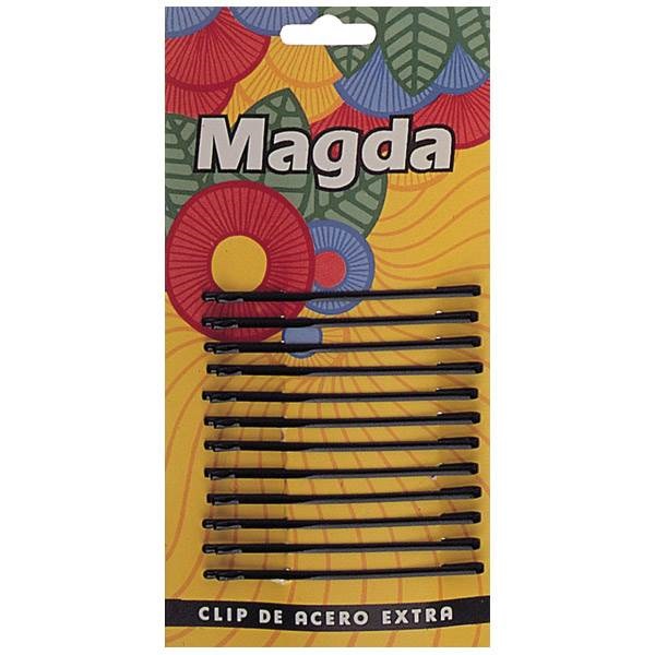 CLIP MAGDA NEGRE RECTE+BOL. 6,5cm 12u    (24)  FA