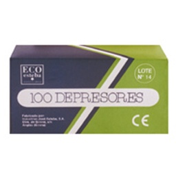 [27000CESM] ESPATULA DEPRESORES MADERA 100u (50) LAD