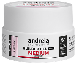 [0BGMVSP22] ANDREIA BUILDER GEL MEDIUM VISCOSITY SOFT PINK 22Gr