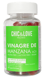 [CLVIT015] CHICLOVE GUMMIES VINAGRE DE MANZANA 60u