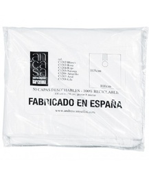 [1103ANCAPES] CAPAS UN SOLO USO BLANCAS BOLSA 50u. (24) (100x110) ANC