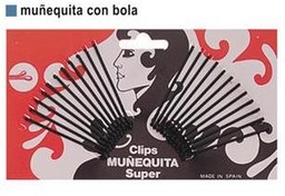 [1106F2719R] CLIP MUÑEQUITA REC.BOLA (YO-YO) ROS 5cm 24u(30)